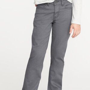 Straight Non-Stretch Five-Pocket Pants for Boys - Sizes 6, 14